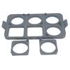 Egg Ring Tray Griddle Egg Ring Tray Silicone Pancake Ring with 6 Detachable Egg Rings for Sandwich