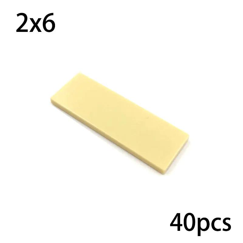 2x6 Dots Creative Size MOC Building Blocks Smooth Thin Flat Tile Figure Educational Bricks Compatible 69729 Toys for Kid