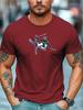Mens Skiing TShirt Extreme Ski Sports Print Short Sleeve Round Neck Breathable Soft Oversized Daily Wear TShirt