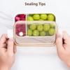 ABS Lunch Storage Container 2 Compartment Airtight Kitchen Organizer  For Office
