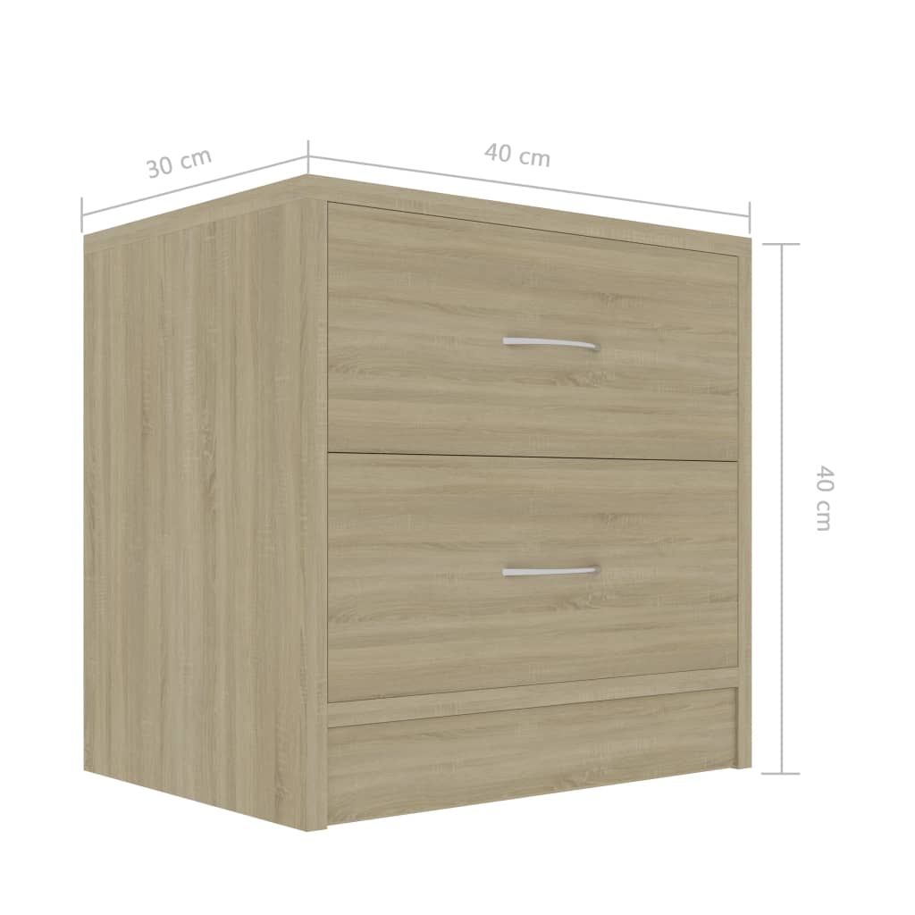 Nightstand Sonoma Oak 40 x 30 x 40 cm Particleboard