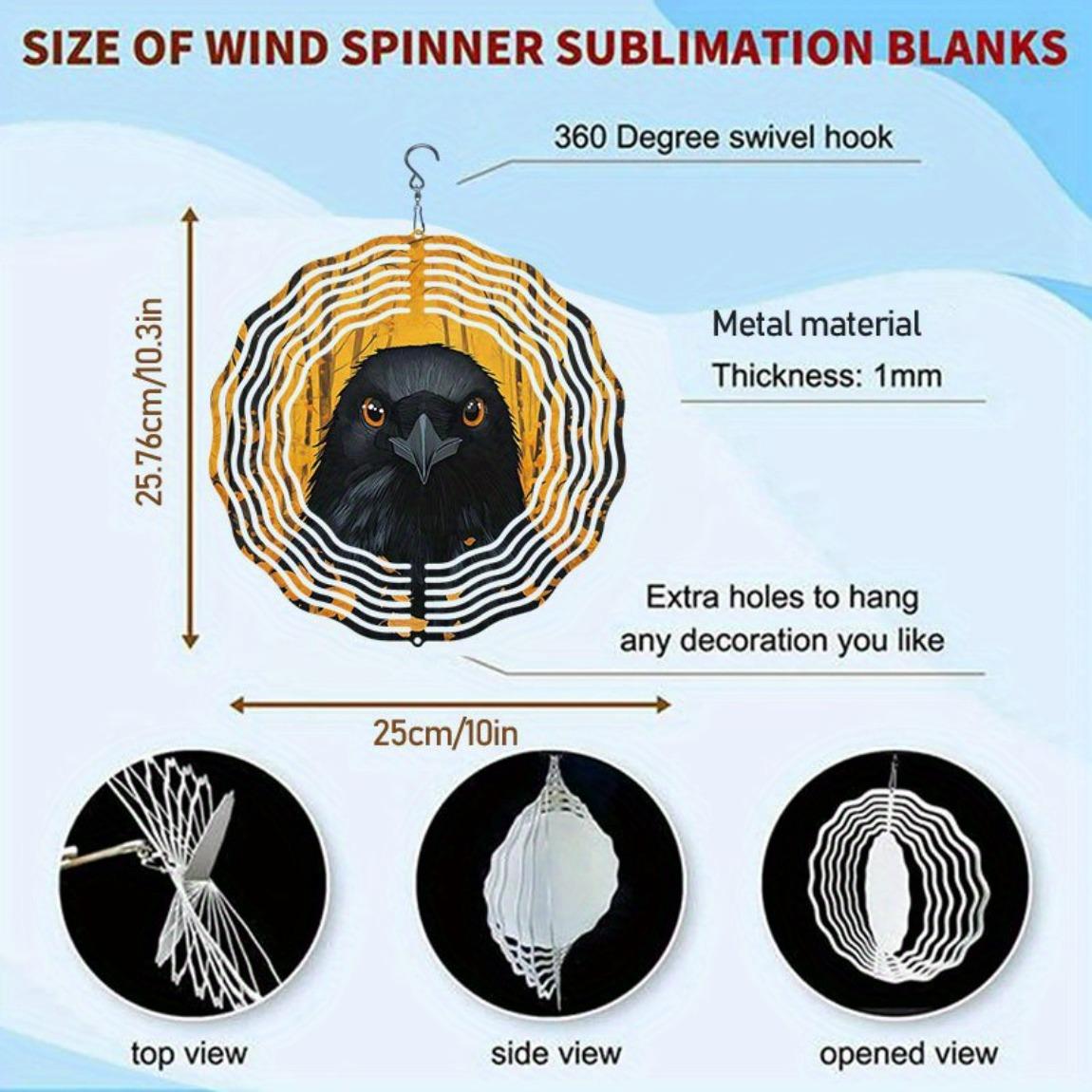 

Металлический колокольчик ветра с дизайном вороны и осенних листьев, вращающийся на 360 градусов крюк, прочный уличный декор для сада, патио, двора, для подвешивания в помещении