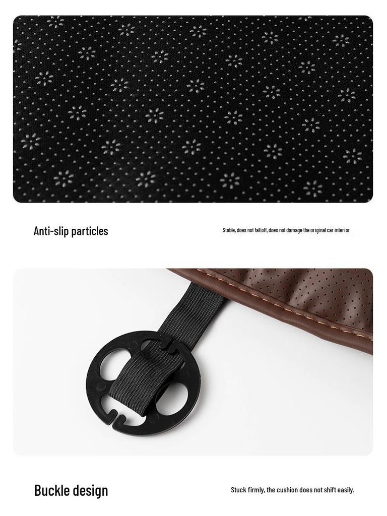 Universal Premium Nappa Leather Car Seat Cushion for All Seasons, Single Piece, Compatible with Mercedes-Benz and BMW