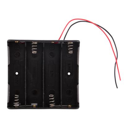 Plastic Battery Holder Storage Box Case For 18650 Rechargeable With Wire Lead