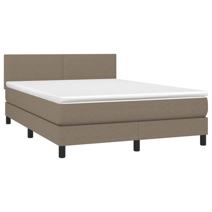 Sommier à lattes avec matelas - Maison Exclusive - 140x190 cm - Tête de lit réglable - Taupe
