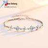 Collana Minimalista in Argento S925: Pendente a Croce Corona Piena di Diamanti per Donna