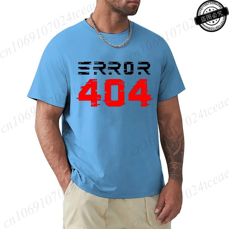 Error 404 Not Found Printed Mens TShirt Oversized Mens Women Clothing Error 404 Graphic Tees for Women Tops Tees Streetwear S