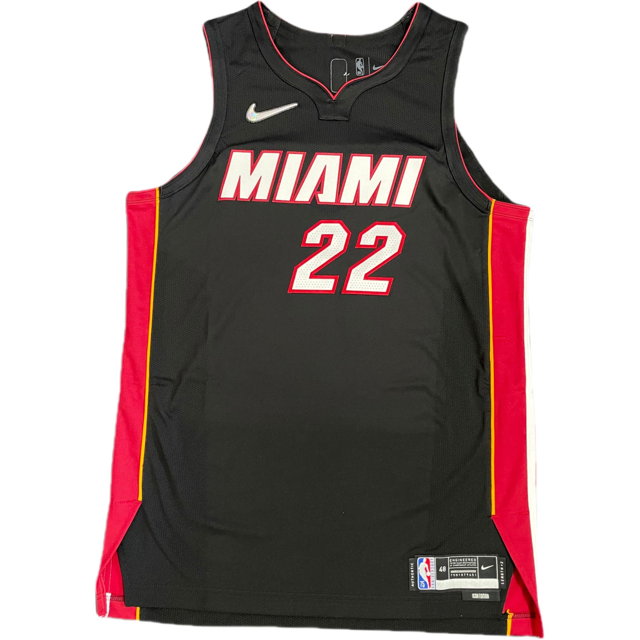 

Nike X NBA Collaboration Miami Heat SS25 Jimmy Butler Away Fashion Comfortable Soft Skin-Friendly Basketball Jersey Men jersey Black DB3367-010 L