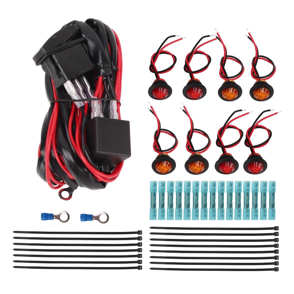 UTV Turn Signal Rocker Switch ATV Street Legal Lighting Kit Turn Signal Flasher Relay Harness