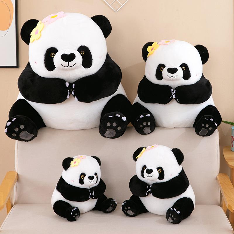 Plush Panda Short Toy Doll Cartoon Animal Design Loveliness Comfortable Soft