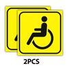 2 PCS Disabled Sign Car Sticker Self-adhesive Decal For Automotive Rear Window And Bumper Waterproof Sticker JM06