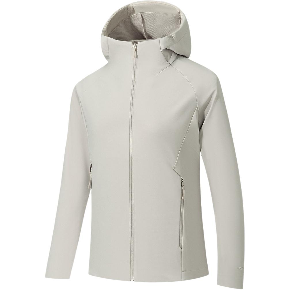 

Anta Champion Outdoor Hiking Series Hooded Zipper Solid Color Versatile Fleece Soft Shell Casual Jacket Women jackets 162610615-2 XL