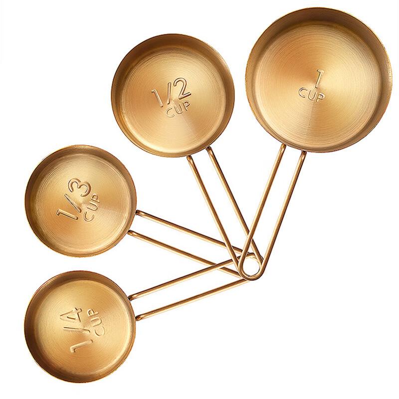 Titan Gold Edelstahl Messbecher und Löffel Set