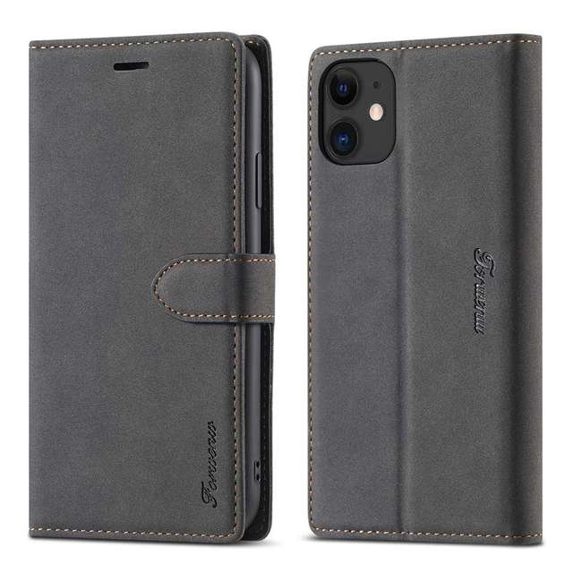 

Складний шкіряний чохол Wallet Flip Magnetic For Iphone 6 6s 7 Plus 8 Plus X Xr Xs Max 11 Pro Max 12 Pro Max 13 Pro Max 14 Pro Max iPhone 11 чорний