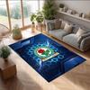Blackburn Rovers Football Print Crystal Velvet Rug, Comfortable Water Absorbent Non Slip Indoor Floor Carpet