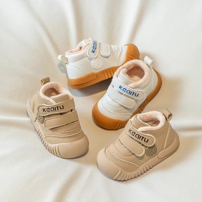 Winter New Women's Treasure Toddler Shoes Warm Baby Shoes Cotton Shoes Two Cotton Velvet Male Soft Sole Non-slip Classmate