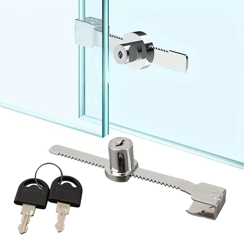For Glass Display Box Color Silver Zinc Alloy Glass Lock Sliding Showcase Lock Comfortable Grip Smooth Exterior Wear Resistant