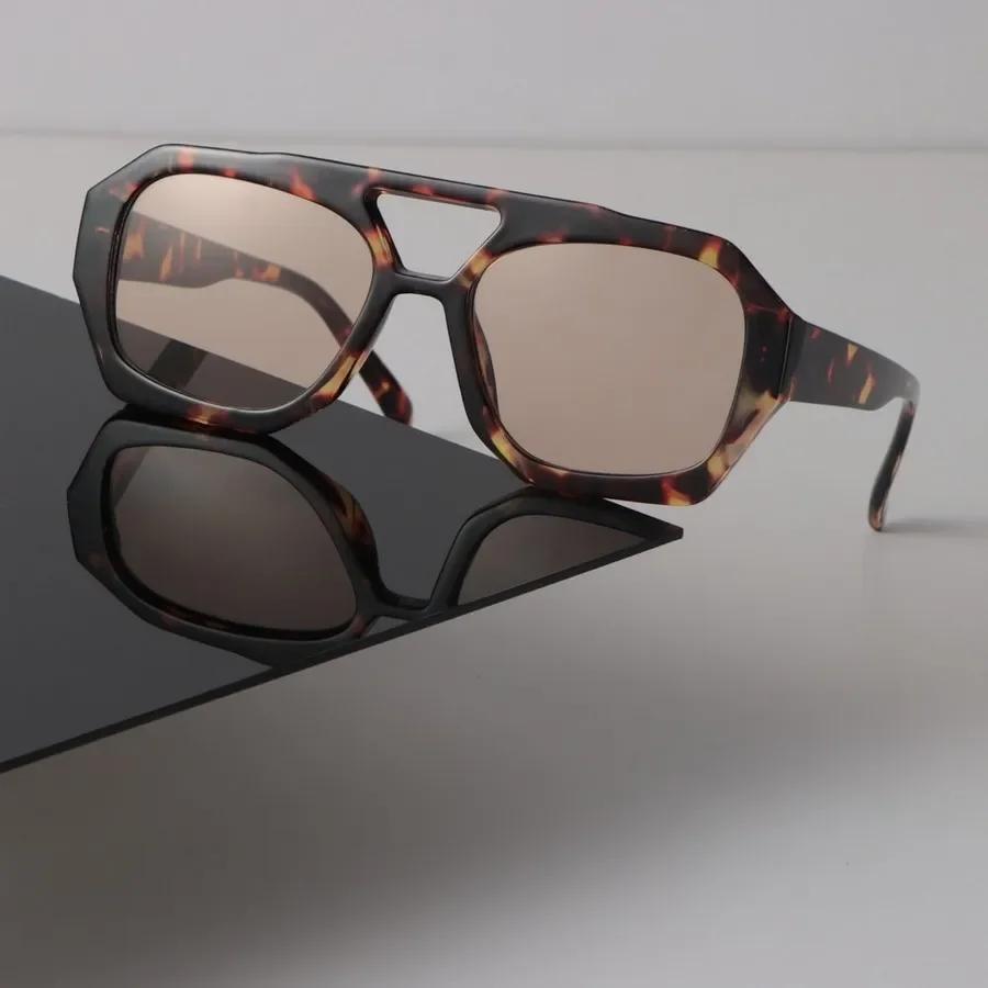 Designer Square Sunglasses Women Men Vintage Leopard Sun Glasses Fashion Personality Eyewear Mirror Lens Sexy Brand