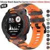 22/26mm Camouflage Printed Silicone Strap for Garmin Instinct 3 45mm/50mm Eco-friendly Camouflage Printed Strap
