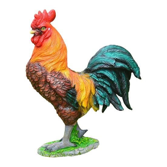 Chicken Figurine, Lifelike Resin Hen Rooster Garden Statue, Standing Farm Animal Sculpture for Yard, Lawn Garden, Outdoor Decor