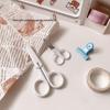 MUJI Style White Portable Handmade Scissors & Stainless Steel Utility Knife with Cover (3 Pieces)