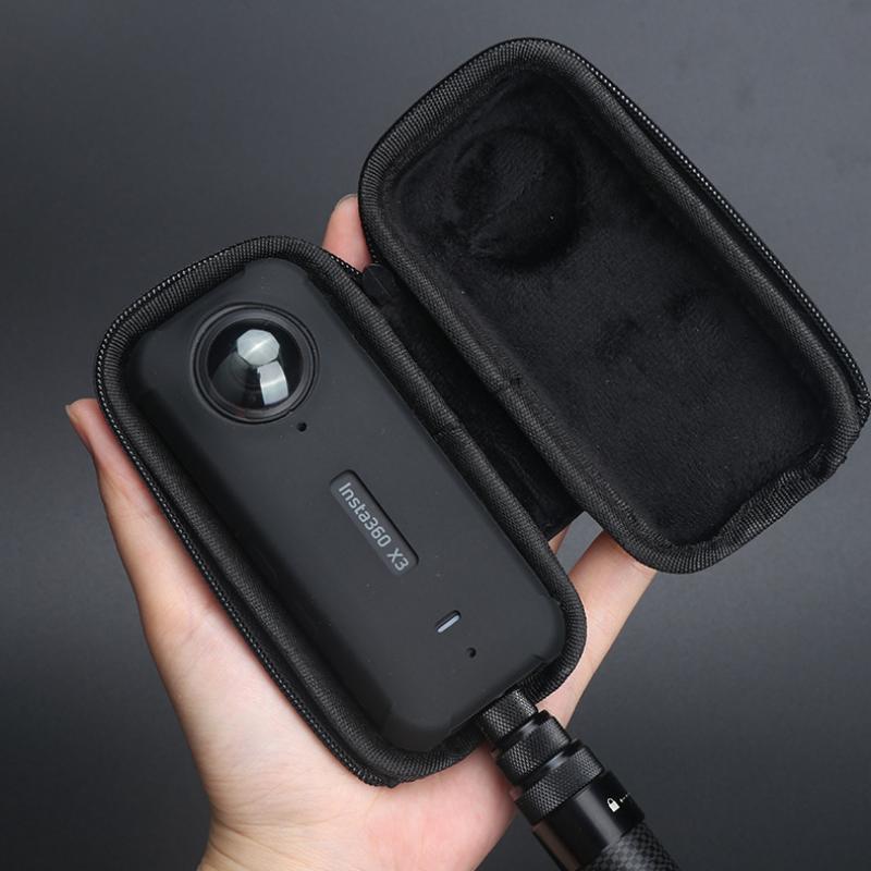 1 szt. Dla Insta360 X3 Mini Etui do przechowywania Przenośna ochronna torba PU Ochraniacz ekranu i obiektywu ze szkła hartowanego Silikonowe etui Ramka