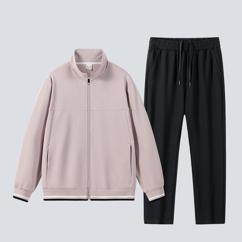 

Женская весенне-осенняя куртка для бега со стойкой и свободные длинные брюки, спортивный повседневный костюм-двойка L