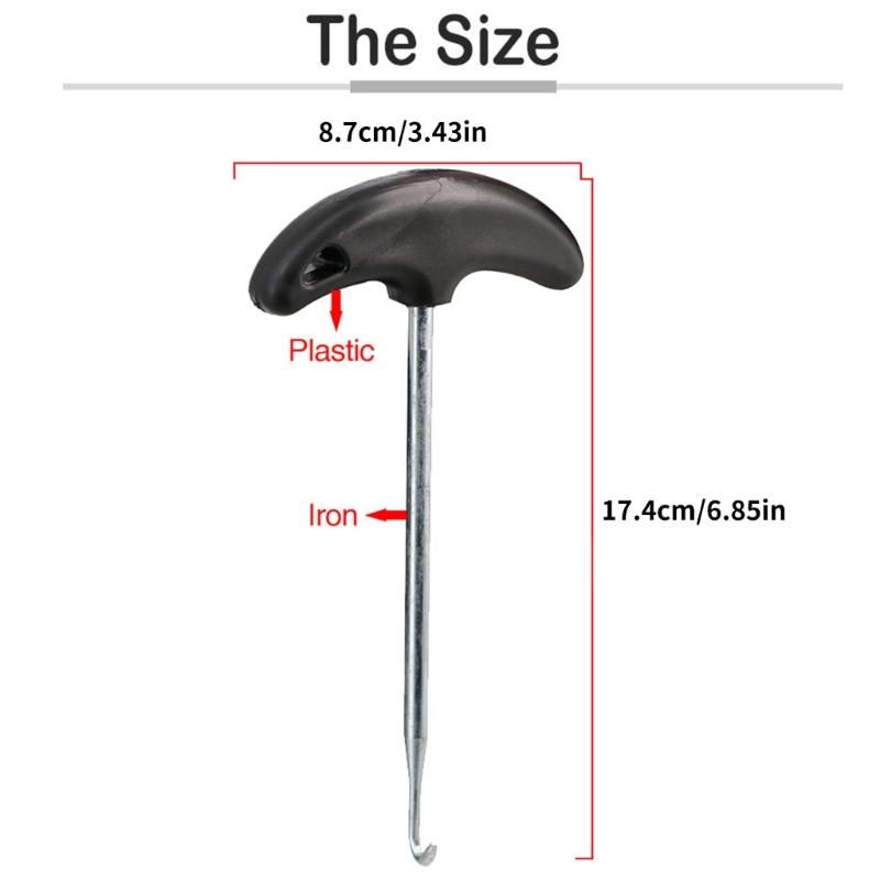 Nástroj pro opravu motocyklů, hák na výfukovou pružinu, rukojeť ve tvaru T, stahovák výfukové pružiny