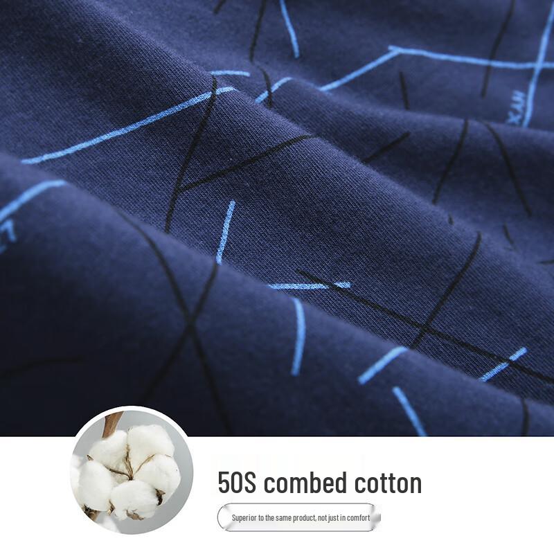 Langsha Men's 7A Antibacterial Pure Cotton Briefs 4-Pack