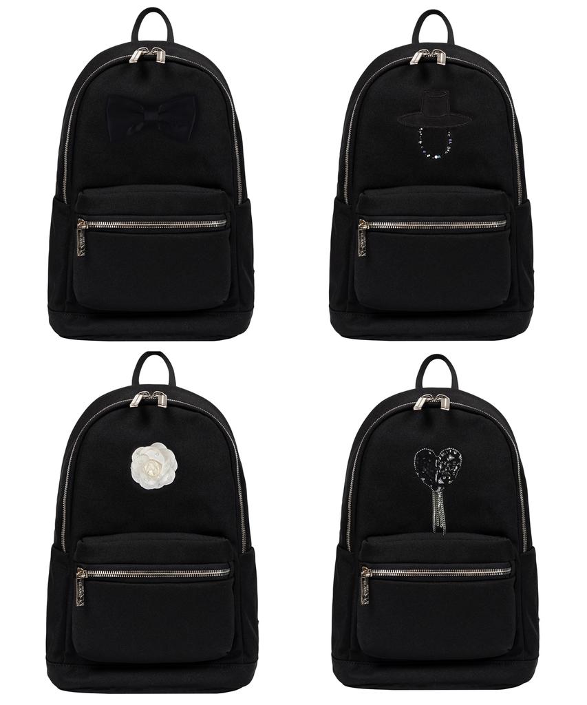 Zanglang Black Long Slim Mini Backpack