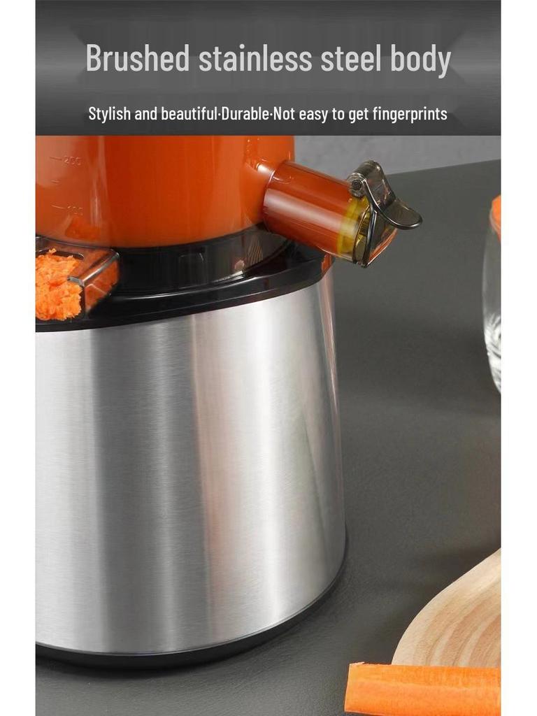 Stainless Steel Juicer: Automatic Juice and Pulp Separation for Home, Large & Small Caliber, Gift Ready