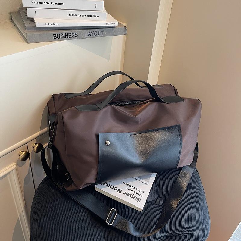 

Холщовая сумка большой вместимости, женская сумка, новая популярная модная классная сумка через плечо для通勤, дорожная сумка темно-коричневого