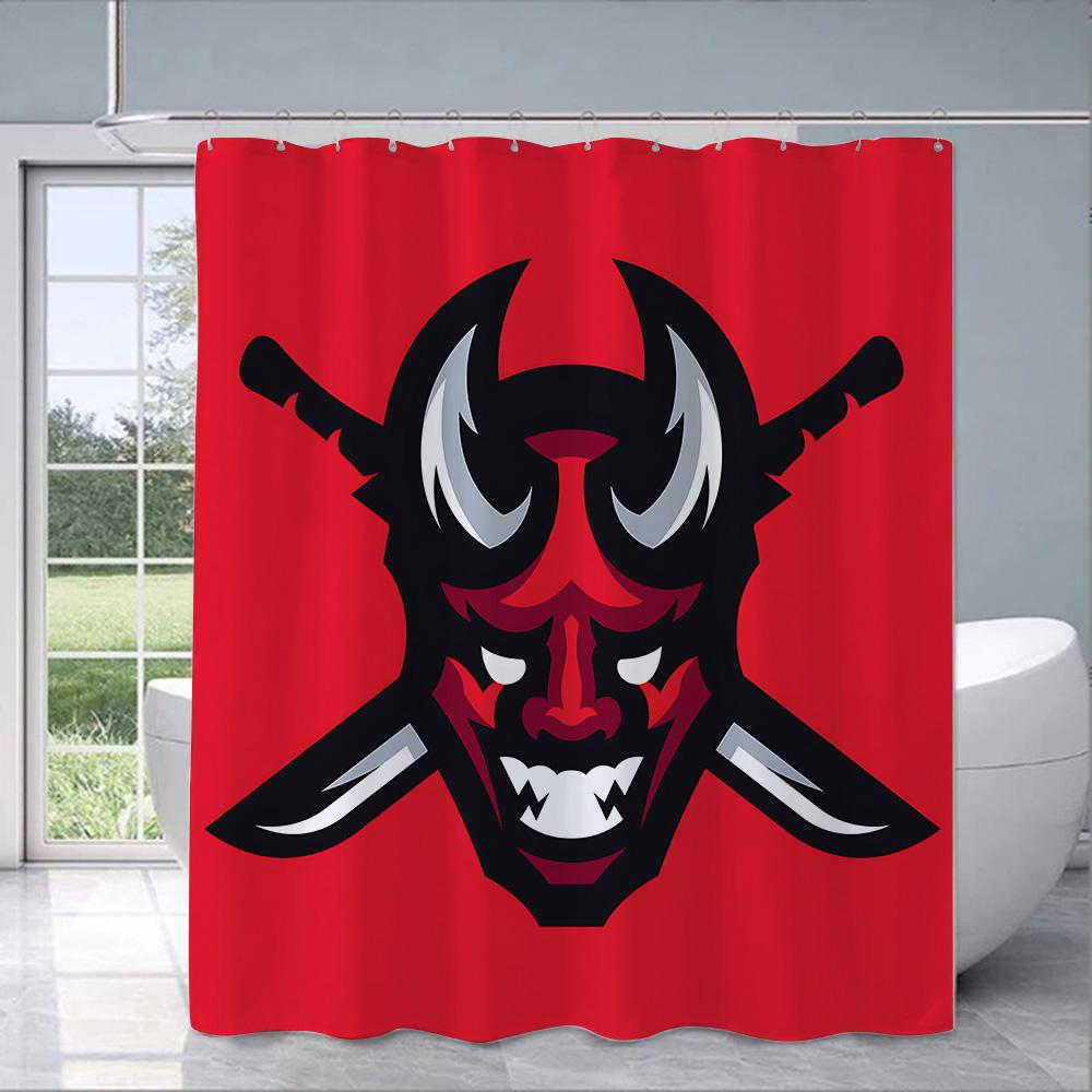 Japanese samurai devil Shower Curtain Waterproof Polyester Fabric Paint Bath Curtains Home Bathroom Decor Curtain With Hook