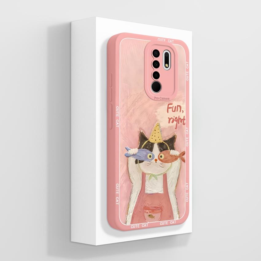 For Xiaomi Poco M2 M3 M4 M6 M7 Pro M5 M5S Mysterious Whale Phone Cases Camera Protection Liquid Silicone Anti Fall Protection Covers For Xiaomi Casing