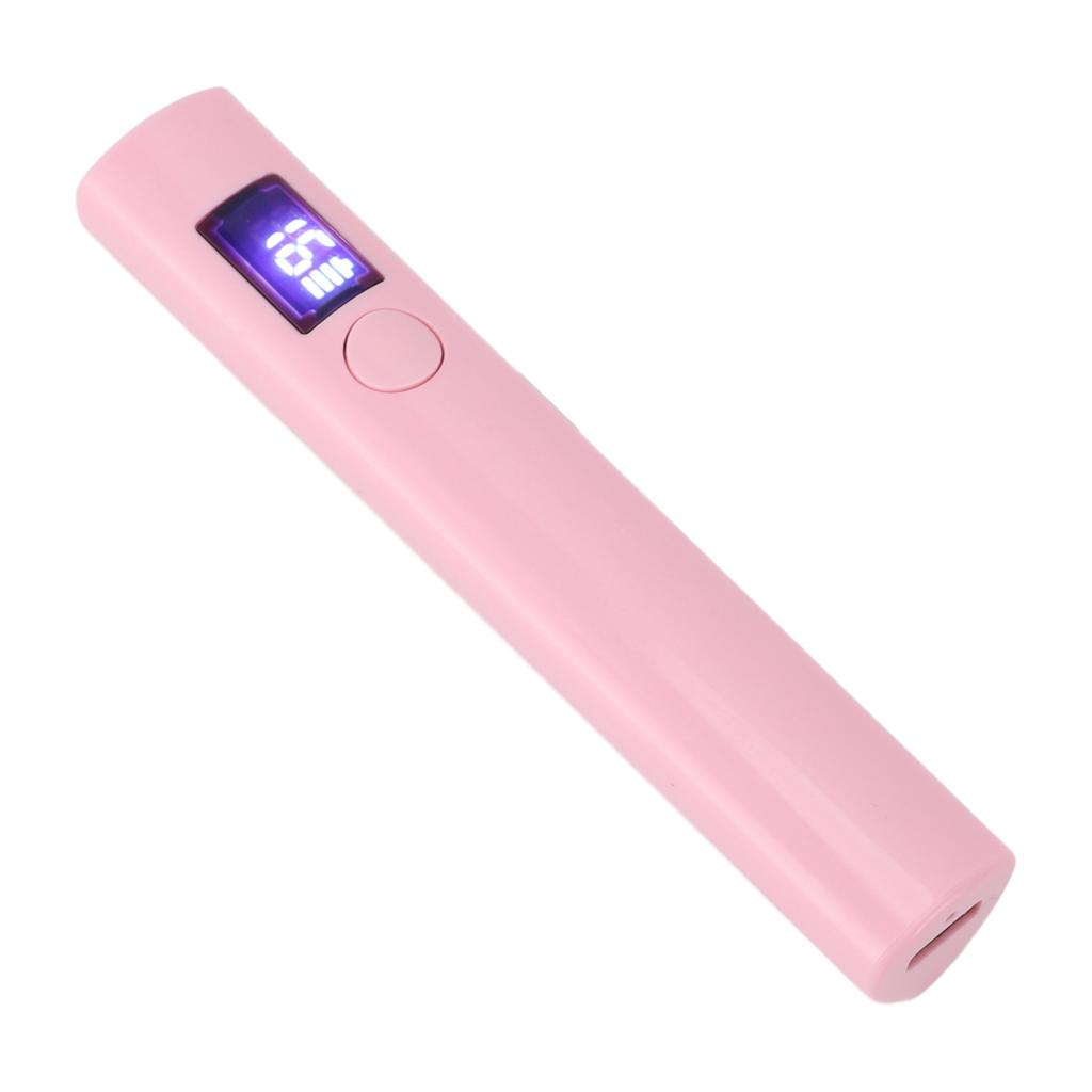 Handheld Gel Nails Light Linear Shape USB Rechargeable Small Digital Display Portable Nail Dryer Lamp for Travel Home