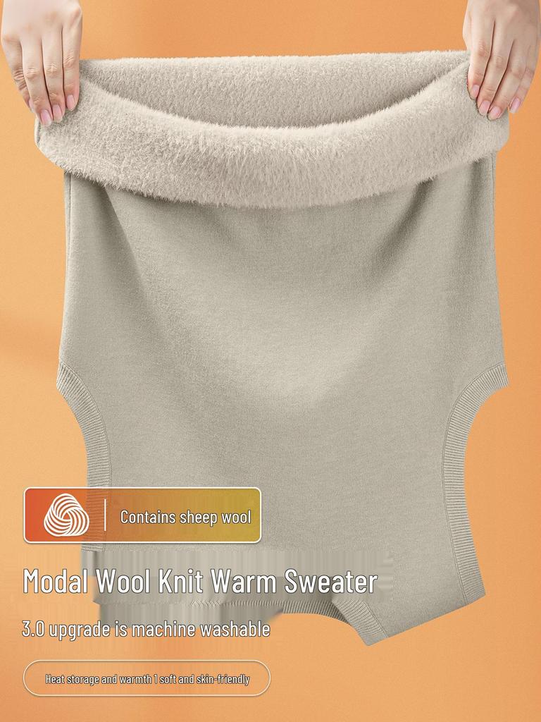 Men's Wool Modal Sweater Vest - Velvet Lined, Warm & Thick for Autumn/Winter