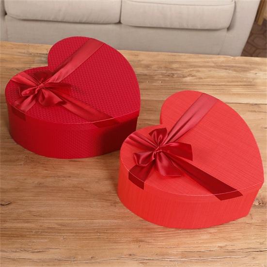 Gift Box with Bowknot Multi-Purpose Paper Flowers Heads Packaging Box for Birthday