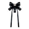 Bow Fabric For Women Ribbon Pin Brooch Crystal Stone Bowknot Retro Collar Pins Corsage Shirt Cravat Brooches Clothing AccessoriesRetro Jewelry