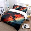 Skier with fiery background. Bedding sets Duvet cover sets Duvet covers Pillowcases(1 * Duvet Cover 2 * Pillowcases without duvet insert)