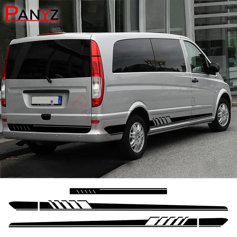 3Pcs Car Stickers For Mercedes Benz Vito V Class Viano W638 W639 W447 Marco Polo EQV Camper Van Vinyl Decals Tuning Accessories