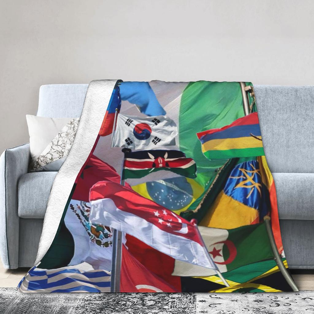 Flags Of All Countries (12) Blanket Quality Warm Soft Throw Blanket Winter Girls Boys Bedroom Comfortable Bedspread