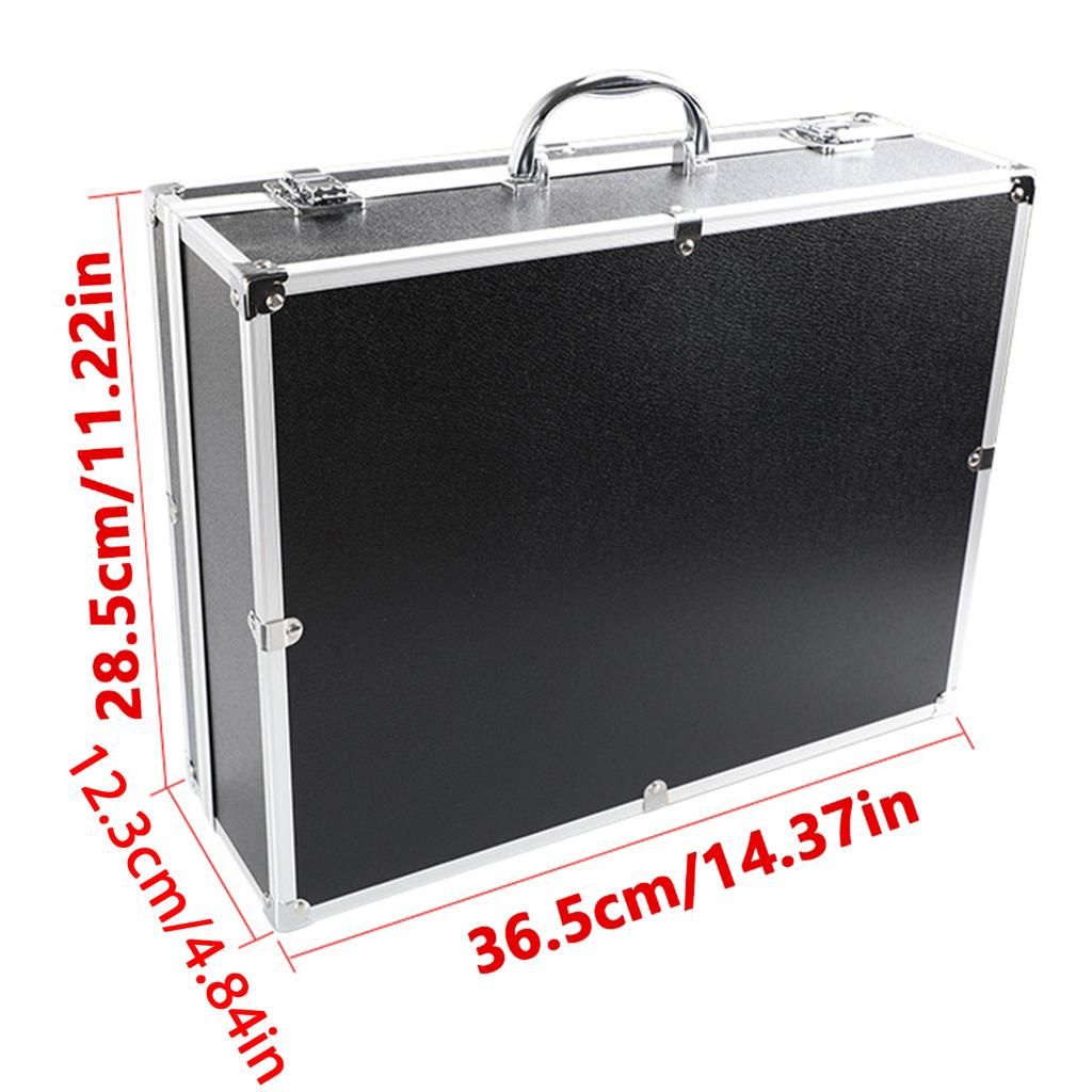 Carrying Case With Diced Foam Aluminum Build for Microphone Equiment Camera Tools Recorder Transportation Case