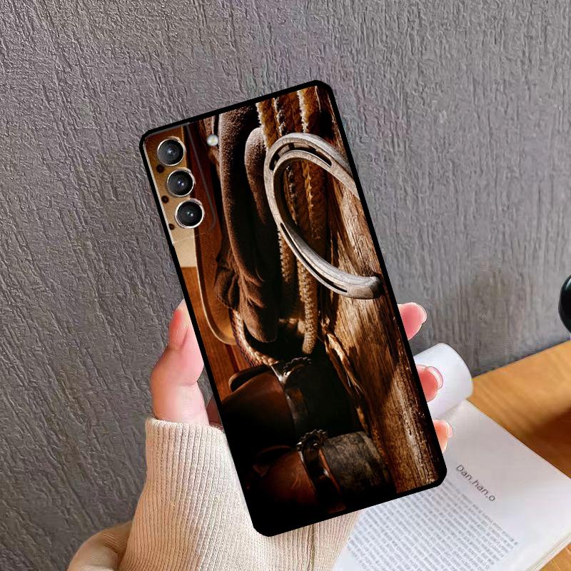 Cowboy Cowgirl Boots Hat Phone Case For Samsung Galaxy S25 S26 Ultra S20 S21 S22 S23 S24 S10 Plus S24 FE S25 FE Cover