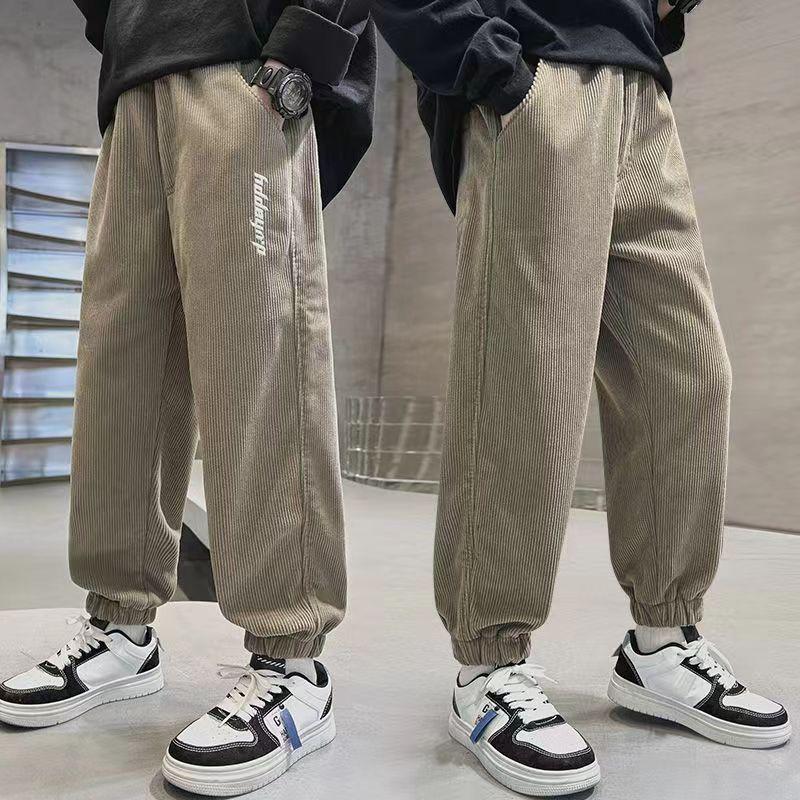 2024 Boys' Autumn Sweatpants: Trendy Spring/Fall Style for Children's Sporty Wear