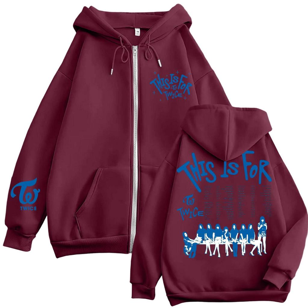 Damen Casual Mode Bedrucktes Langarm-Kapuzensweatshirt mit Reißverschluss