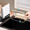 Sink Filter Rack Drain Stand Waste Garbage Net Shelf Anti-Clogging Disposable Mesh Bag Kitchen Sink Strainer with Removable Suction Cup