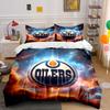 "Colorful Oilers Team Logo Design" Print Bedding Set Duvet Cover Pillowcases (1* Duvet Cover 2* Pillowcases Do Not Include Comforter)