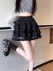 White Lace A-Line Mini Skirt: High Waist, Slimming, Puffy Design for Summer.