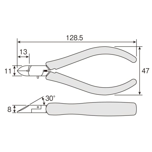 HOZAN Miniature Nippers N-32 for Cutting Thin Copper Wire with Fatigue-Reducing Coil Spring