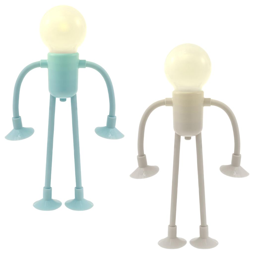 Cute Creative Sportsman Night Light Mini Portable Bulb Suction Cup Lights Bendable Desk Lamp Model Tabletop Home Decorations